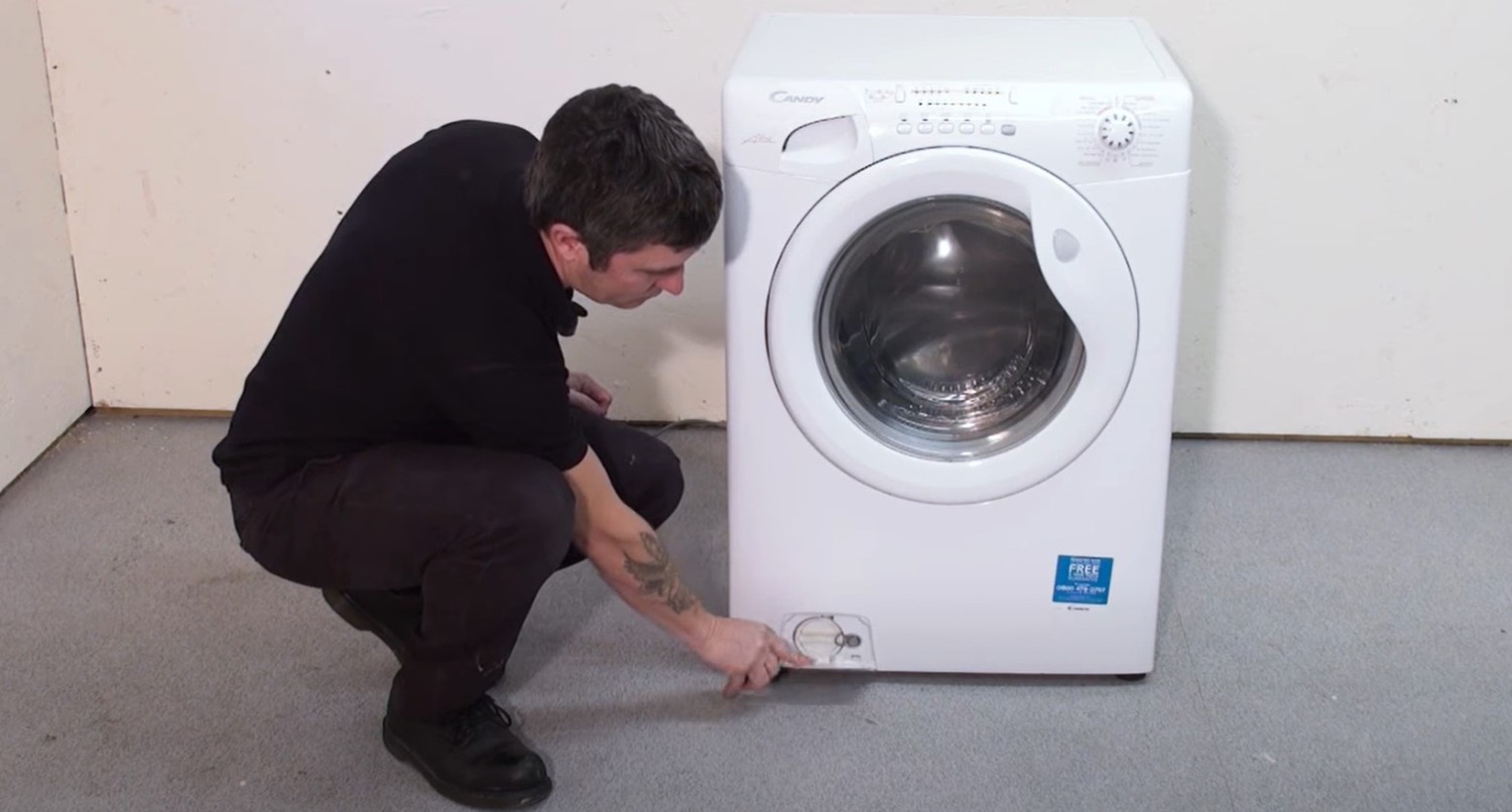 Candy Washing Machine Filter open door